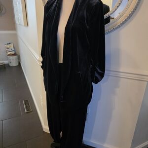 Bishop And Young Elegant Velvet Jacket and Pants Set